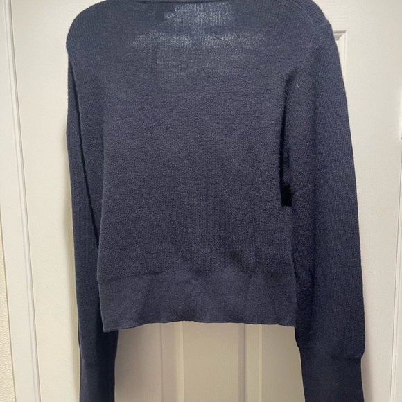 NWT J Crew Cashmere Button-up Navy Cardigan - Picture 5 of 7